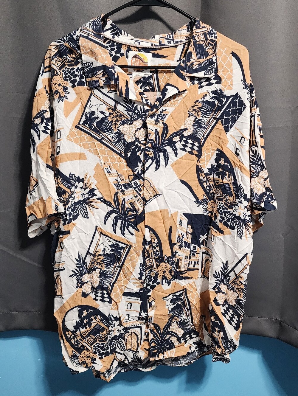C&C California Men's XXL Tropical Scenic Hawaiian Resort Shirt